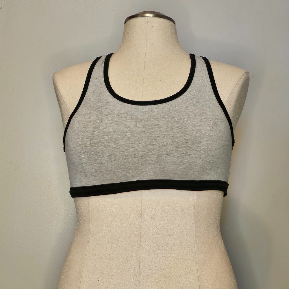 Cotton-spandex compression sports bra